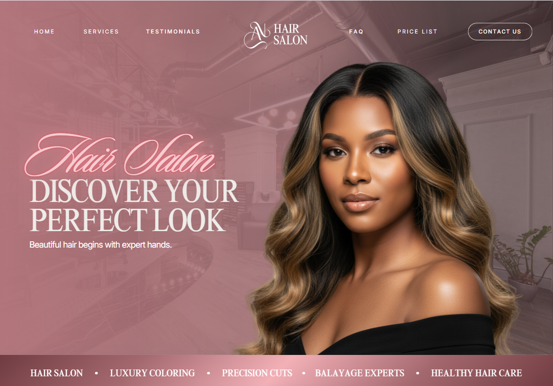 HAIR SALON Website Template