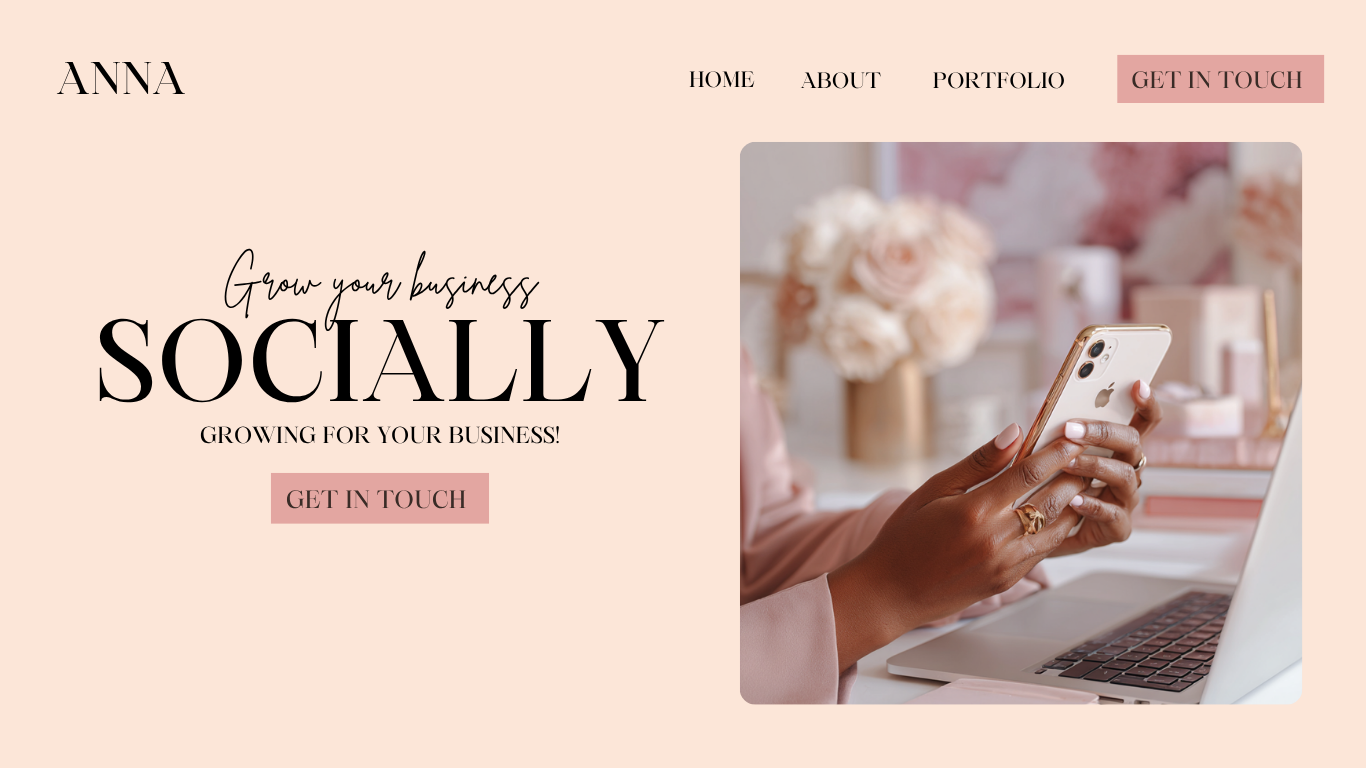 SOCIAL MEDIA Manager Website Template