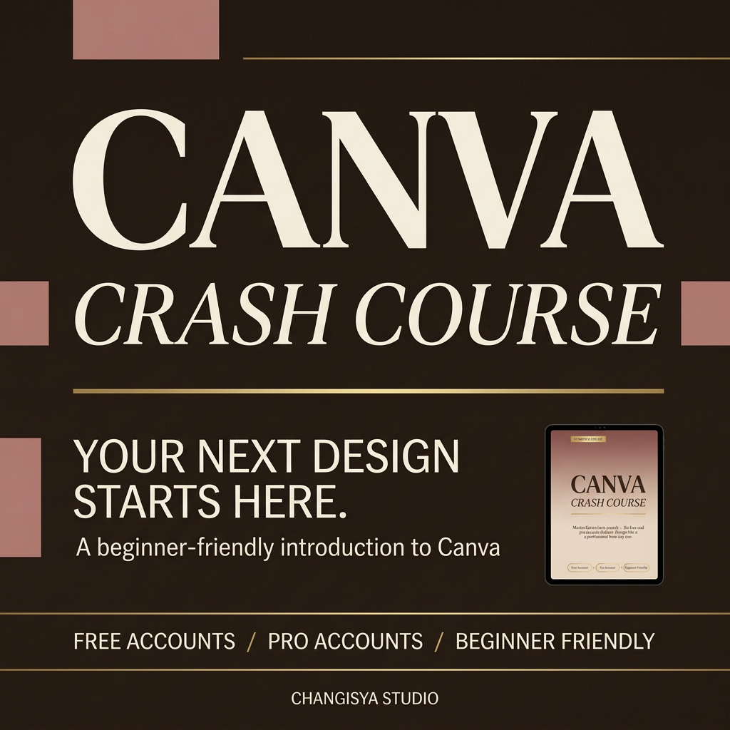 Canva Crash Course bold editorial main image