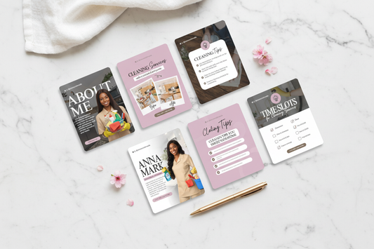 230 Cleaning Business Instagram Templates - Flat Lay Mockup