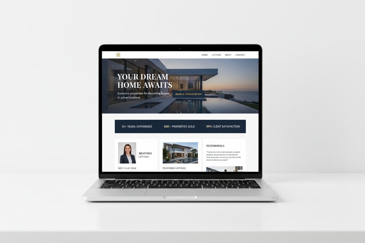 Agent Website REAL ESTATE Agent Website Template – Changisya Studio
