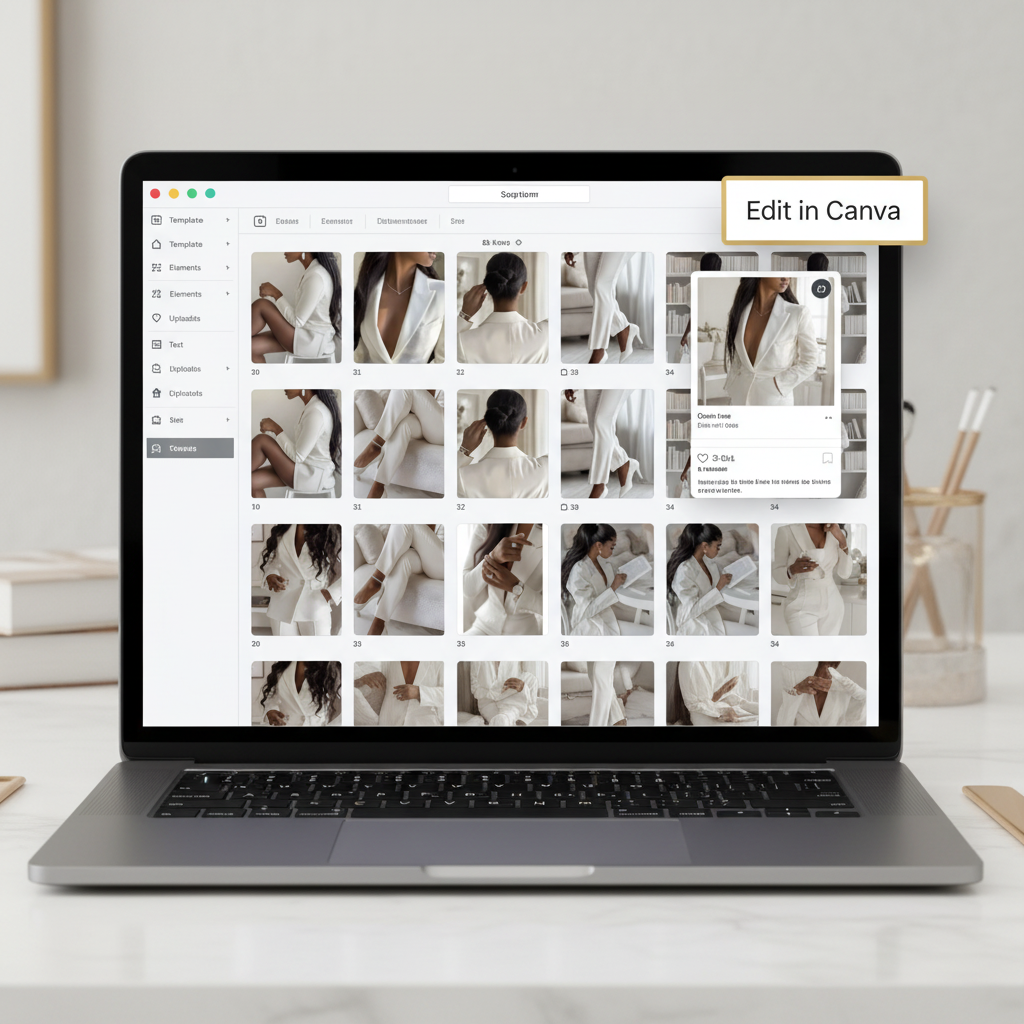 50 Melanin Girl Boss Stock Images - Social Media Mockup