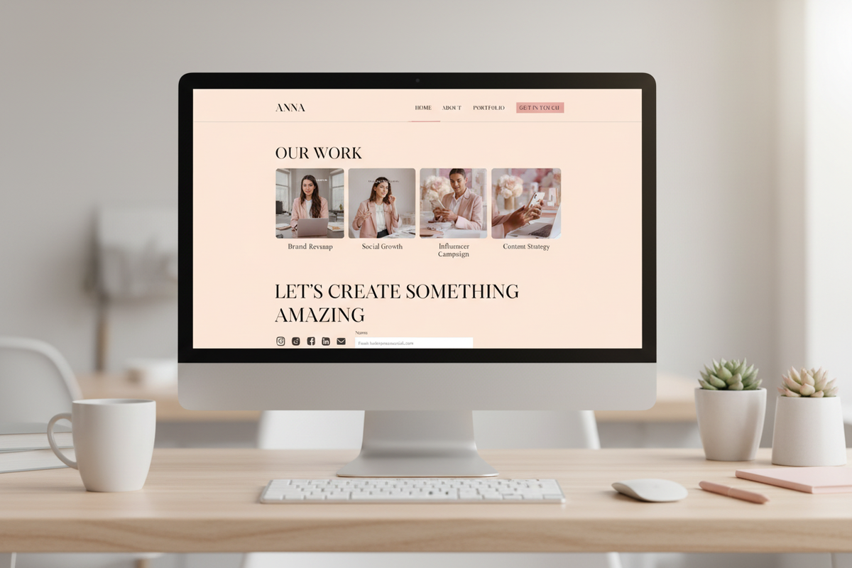 SOCIAL MEDIA Manager Website Template – Changisya Studio
