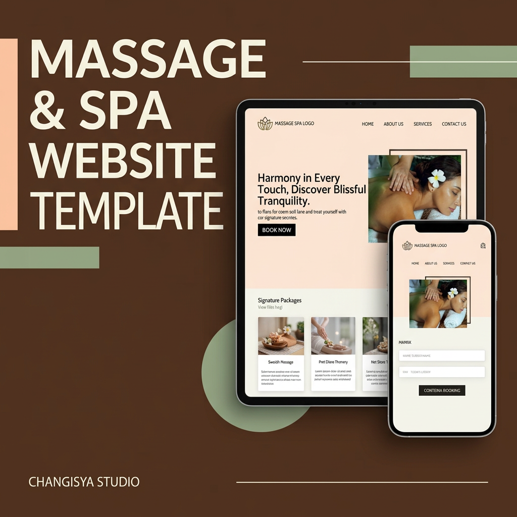 Massage and Spa bold website main image